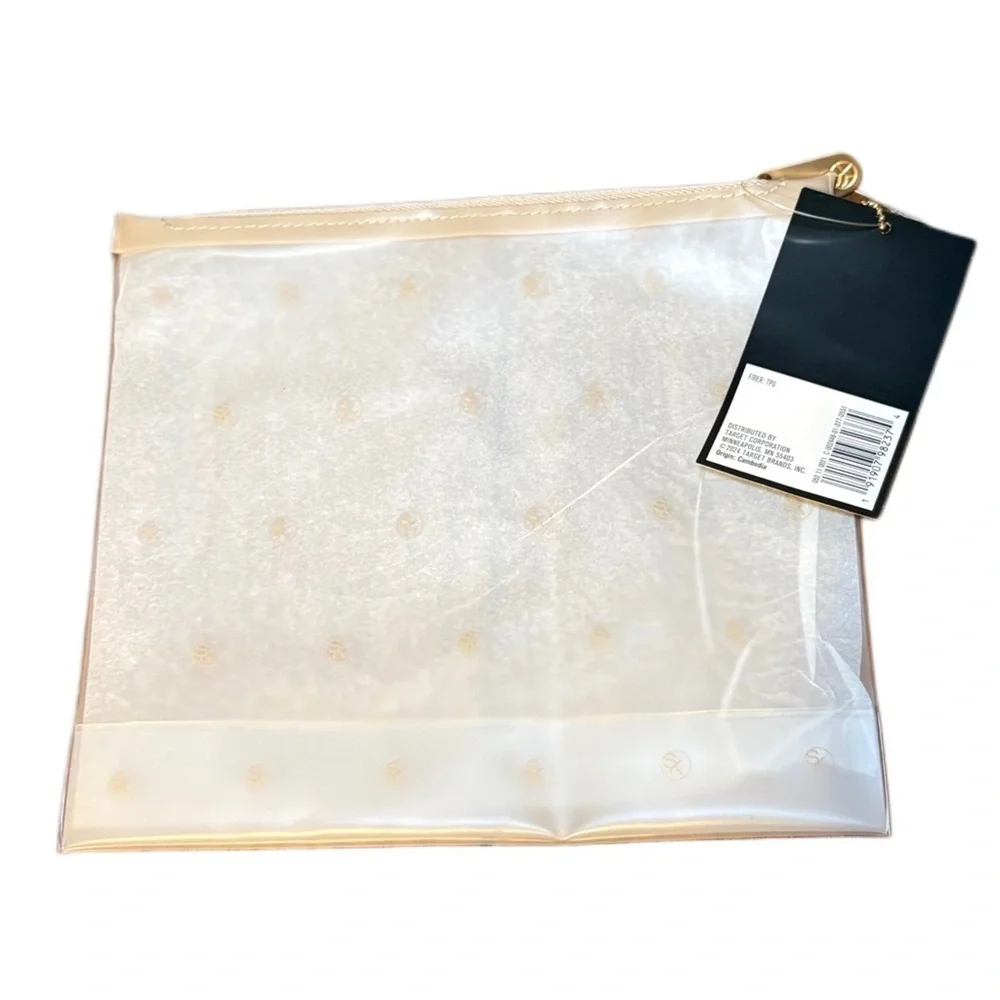 Sonia Kashuk Clear and Gold Travel Pouch